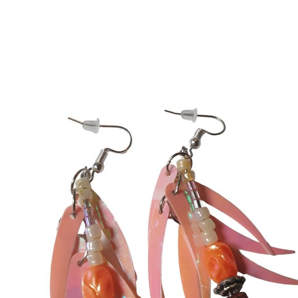 Handmade By Donovan Beaded Dangle Boho Artisan Upcycled Twice Loved - Picture 5 of 6